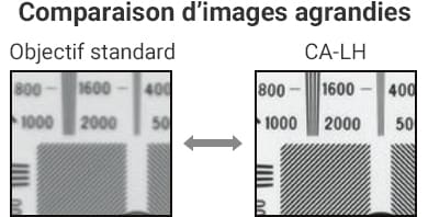 [Comparison of magnified images] Standard Lens / CA-LH
