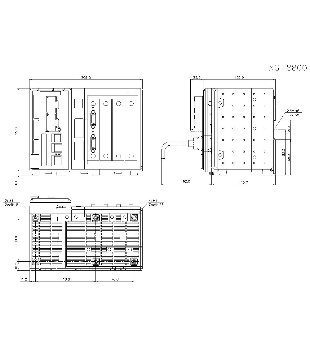 XG-8800 Dimension