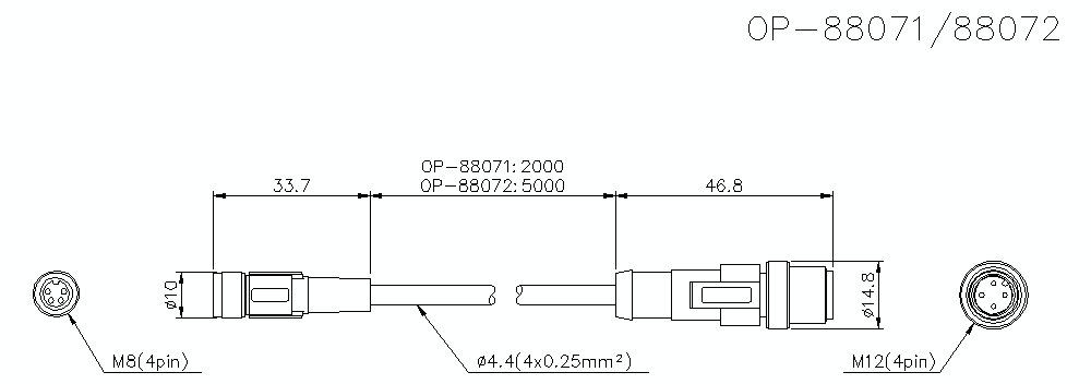 OP-88071/88072 Dimension